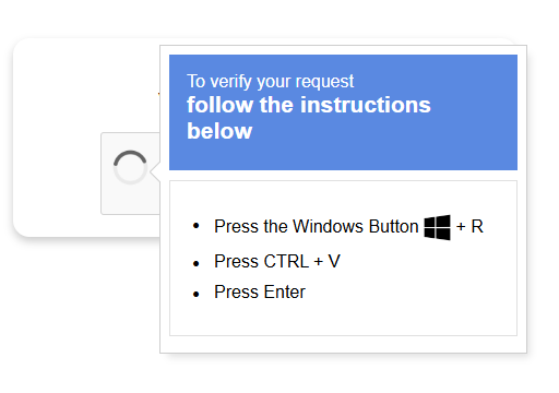 Fake CAPTCHA verification prompt